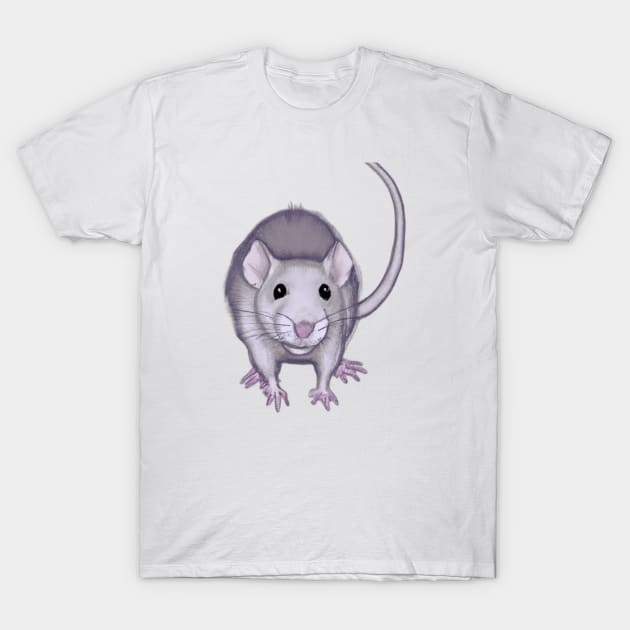 Cute Rat Drawing T-Shirt by Play Zoo
